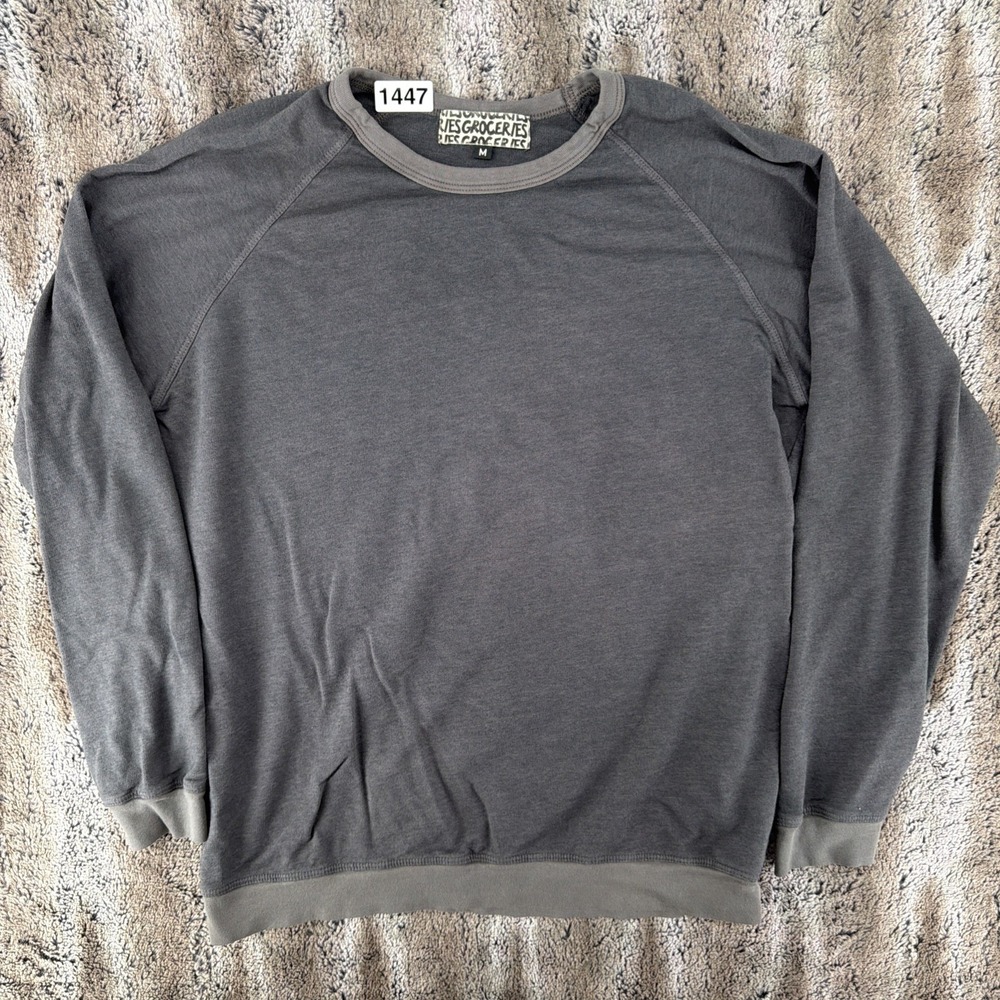 Groceries Apparel Crewneck Sweatshirt Vintage-inspired Wash Organic Cotton Sz M